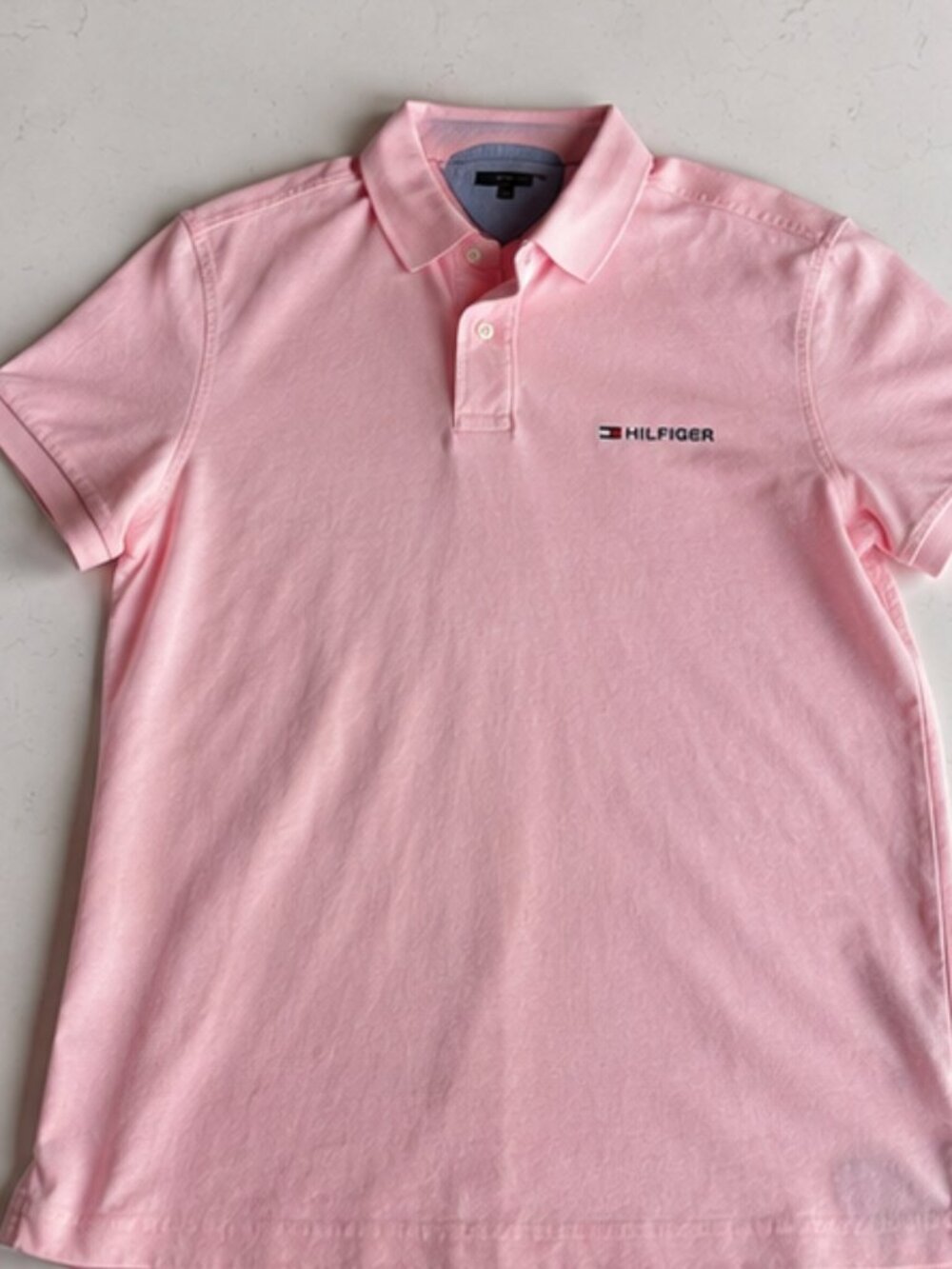 Tommy Hilliger Like New Pink Polo Logo TH Medium